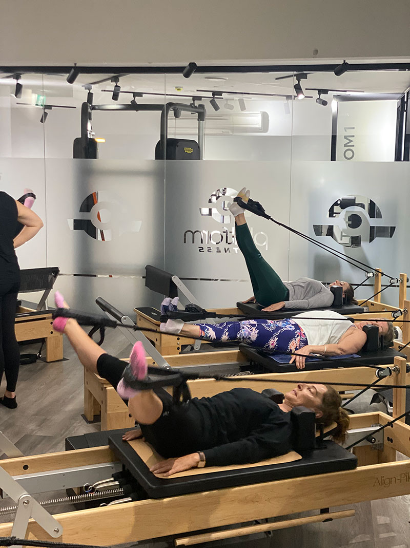 The Reformer Pilates studio floor at Platform Fitness Glenorie