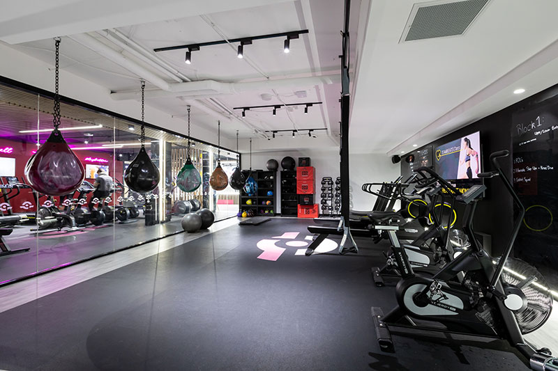 The calm wellness studio at Platform Fitness Glenorie set up for yoga and pilates